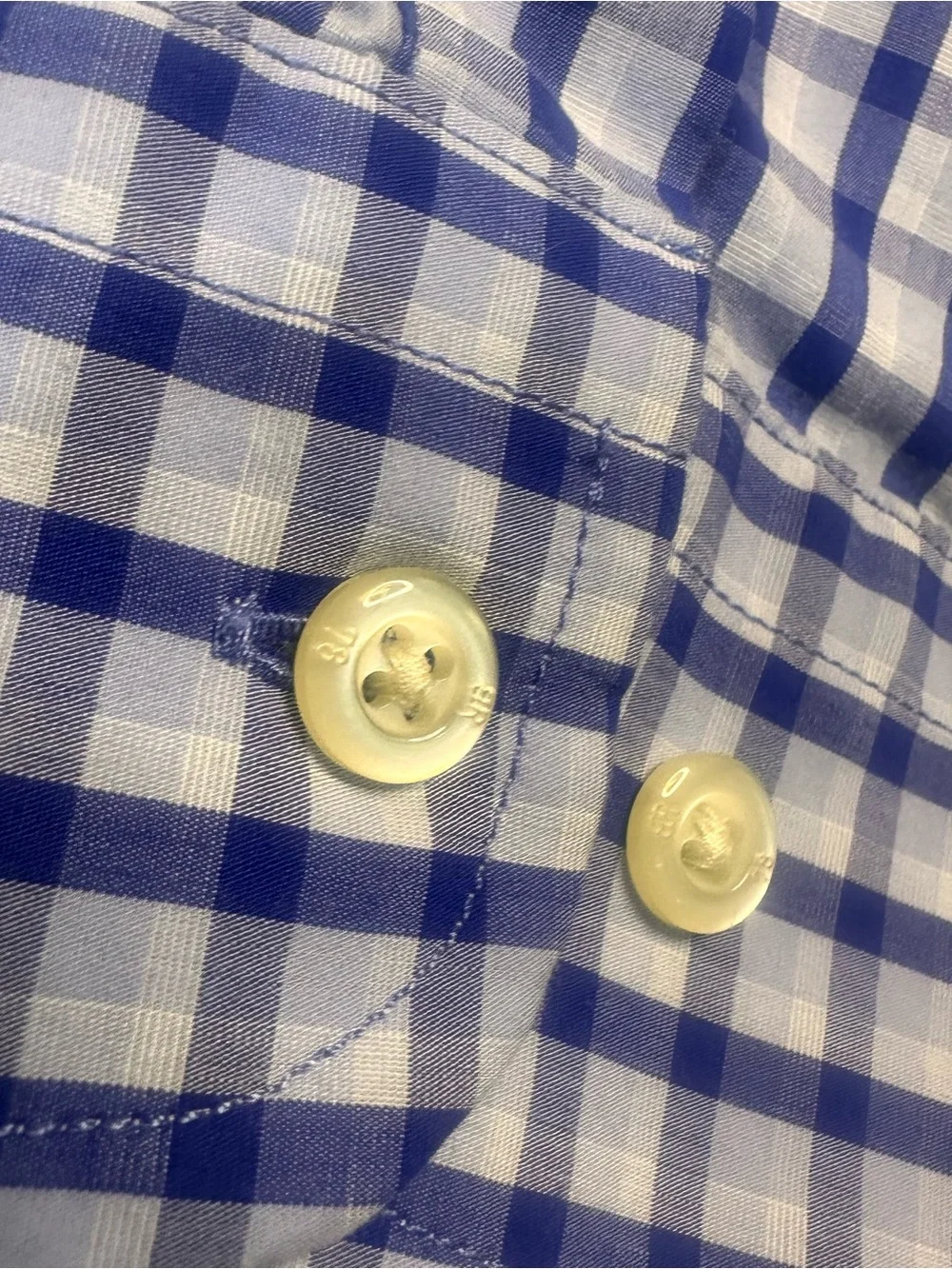 Banana Republic Men's Blue & White Checked‎ Dress Shirt
